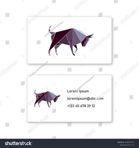 Vector Bull Low Poly Style Stock Vector (Royalty Free) 2160721217