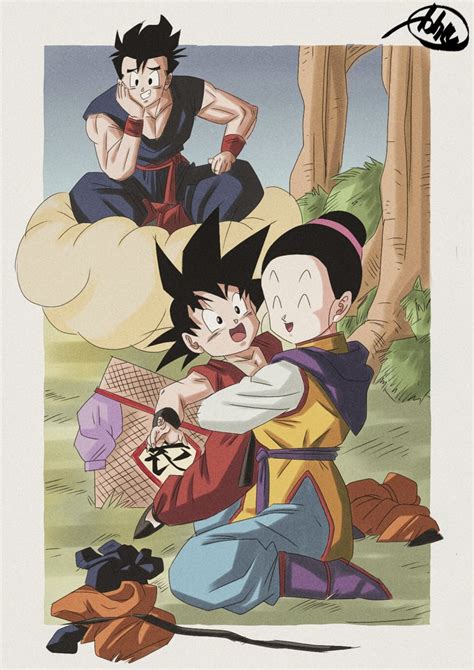 Son Goku Chi Chi Son Gohan And Son Goten Dragon Ball And 2 More