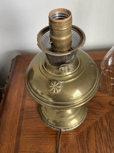 Antique Aladdin Brass Model 6 Electrified Table Oil Lamp 4611861388