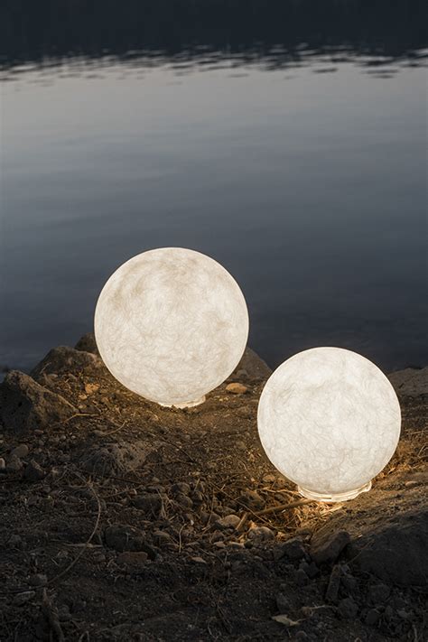 IN ES ARTDESIGN outdoor floor lamp EX MOON 3 Ø 120 cm Nebulite