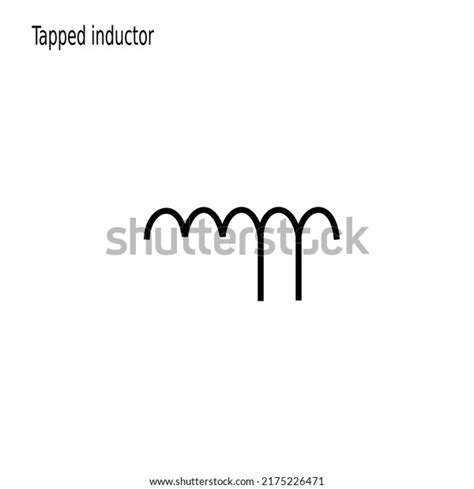 Tapped Inductor Symbol Electronic Inductor Symbol: เวกเตอร์สต็อก (ปลอด ...