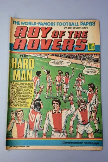 R L VINTAGE MAGAZINE Comic Roy Of The Rovers 27 Juin 1981 EUR 5 27