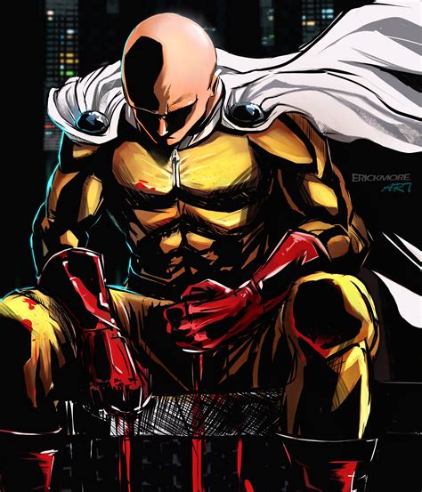 Saitama One Punch Man Drawn By Erickmore Art Danbooru