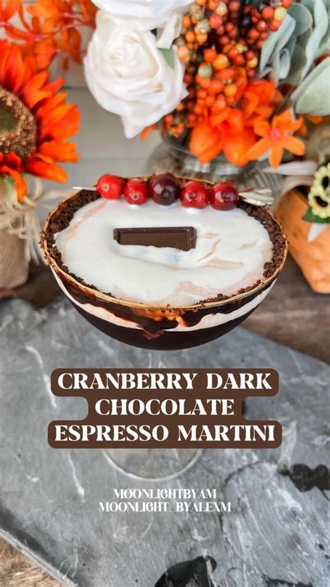 Dark Chocolate Cranberry Espresso Martini Dark Chocolate Espresso Recipe Cranberry Vodka