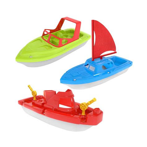 Sailboat + Gunboat 2pcs Beach Boat Toys Kids Educational Playthings ...