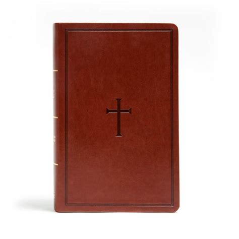 CSB Large Print Personal Size Reference Bible Brown LeatherTouch By