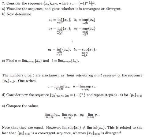 Solved 7 Consider The Sequence {xn Nen Where Vn A