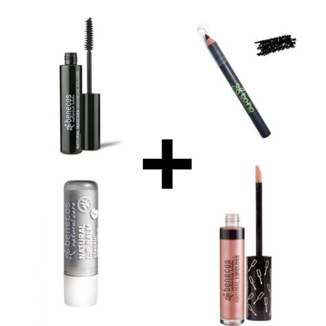 Pack Make Up Bio Gloss Nude Mascara Noir Crayon Yeux Baume à Lèvres
