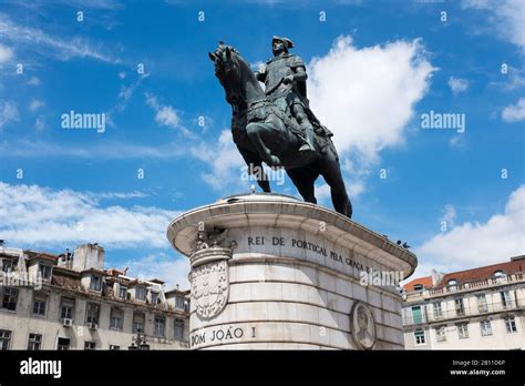 Statue Of Pedros Iv Praca De D Pedro Iv Praca Do Rossio Lisbon