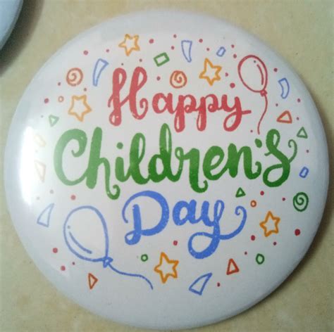 Plastic Childrens Day Badges For Promotional Size 56mm44mm At ₹ 12