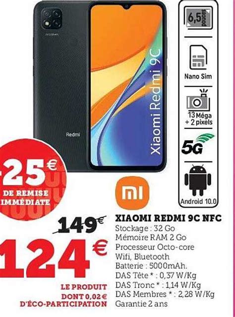 Promo Xiaomi Redmi 9c Nfc Chez Super U ICatalogue Fr