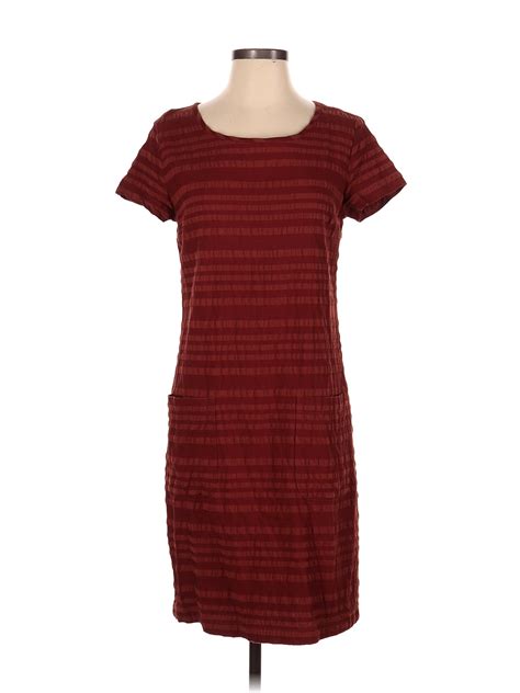 Bridge And Burn Color Block Stripes Burgundy Casual Dress Size S 73