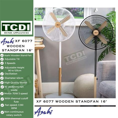 Tcdi Asahi Wooden Stand Fan 16 Shopee Philippines