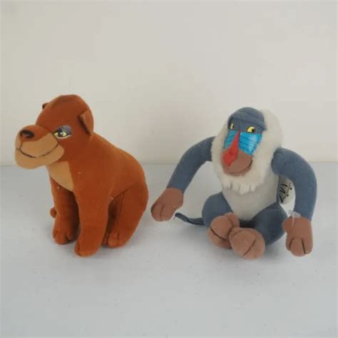 VINTAGE 1998 MCDONALDS Happy Meal Lion King Toys Rafiki Nala Plush