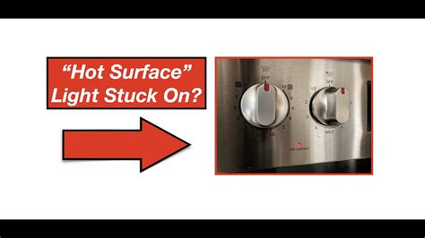 Electric Range Hot Surface Light Stuck On Solution Youtube