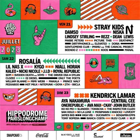 Lollapalooza Paris Horaire Raye Mildred