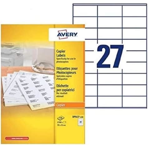 Boite De 2700 Étiquettes Autocollantes Multi Usages Format 70 X 31 Mm