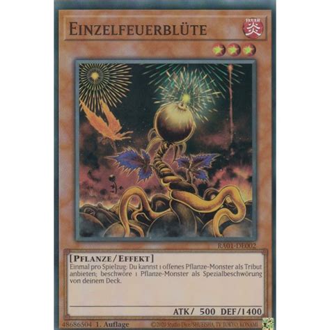 Einzelfeuerblüte V 4 Platinum Secret Rare RA01 DE002 V 4 Platinum