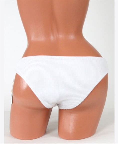 Bar III Ribbed Cheeky Hipster Bikini Bottom White 8MBGH93M Large NWT EBay