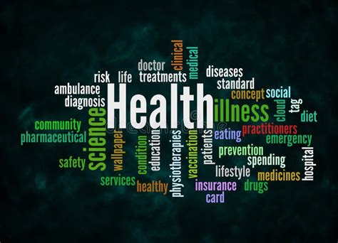 Word Cloud With Health Concept Create With Text Only Stock Illustration Illustration Of