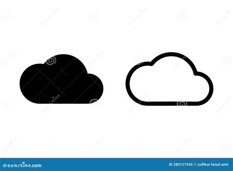 Icono De Nube Icono De Vector De Nube Ilustración del Vector