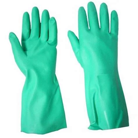 Plain Rubber PVC Hand Gloves 6 10 Inches Finger Type Full Fingered