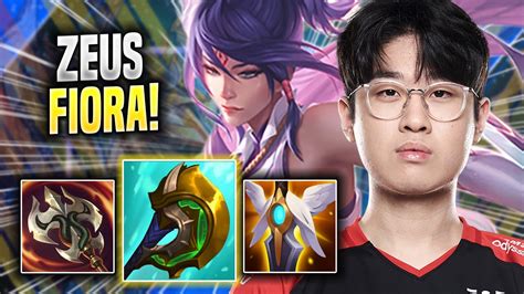 Zeus Is A Beast With Fiora T1 Zeus Plays Fiora Top Vs Sejuani