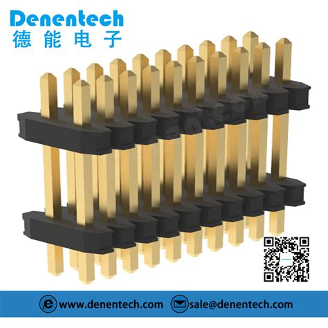 Denentech Customized Mm Dual Row Dual Plastic Straight Dip Pin