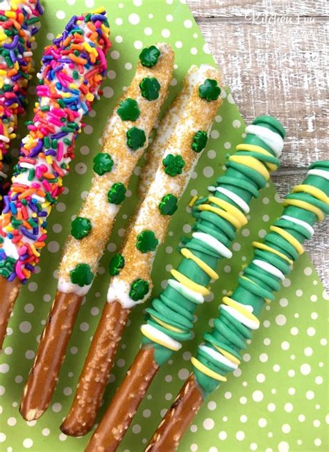 St Patricks Day Pretzel Rods Kitchen Fun With My 3 Sons