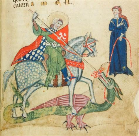 St George And The Dragon C 1270 Ms 1853 F 26r From Passio Sancti