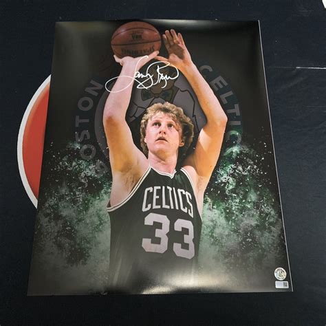 Larry Bird Autographed Signed Boston Celtics 16X20 Picture Lb Steiner