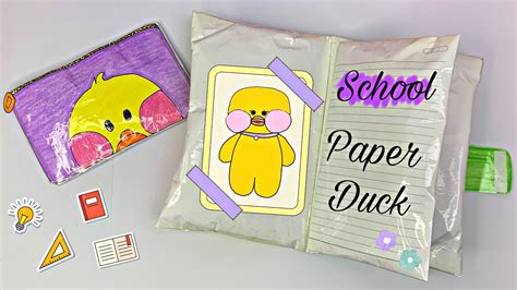 MATERIAL ESCOLAR PAPER DUCK COMO FAZER CADERNO DE PAPERSQUISHY PARA