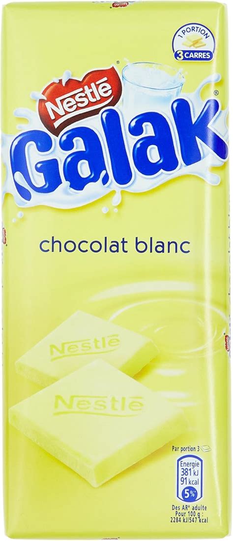 Galak Chocolat Blanc 2 Tablettes X 100 G Lot De 5 Amazon Fr Epicerie