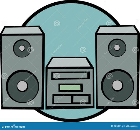 Stereo Music System Vector Illustration Stock Vector Illustration Of