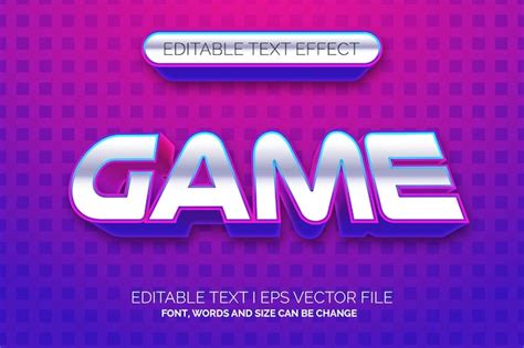 Efeito De Texto Moderno Jogo Vetor Premium