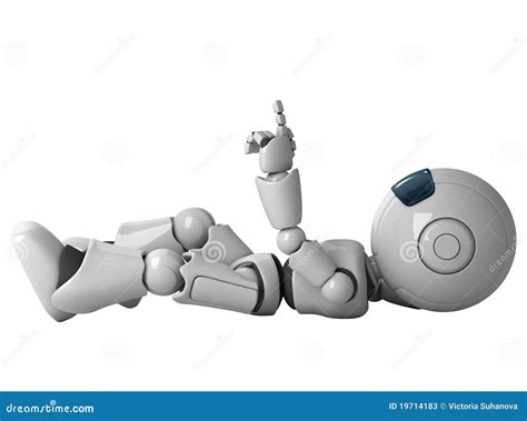 Robot Man Laying Down Stock Photos Image 19714183