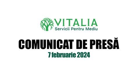 Comunicat De Pres Februarie Vitalia Mediu