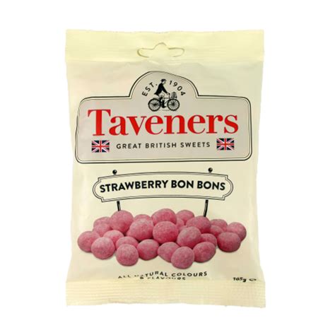 Taveners Strawberry Bon Bons Confectionery 165g Prices Foodme