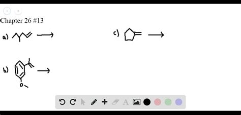 Solved Draw The Products Formed When Each Alkene Is Treated With Grubbs