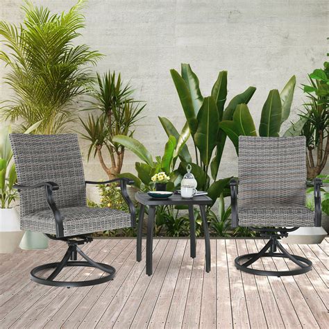 Ulax Furniture Pieces Patio Outdoor Metal Bistro Dining Set