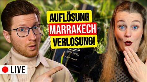 LIVE AUFLÖSUNG der MARRAKECH VERLOSUNG NEUJAHRES PARFUM RUNDE