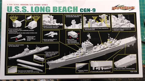 USS Long Beach CGN-9 guided missile cruiser (1/700) - FINISHED ...