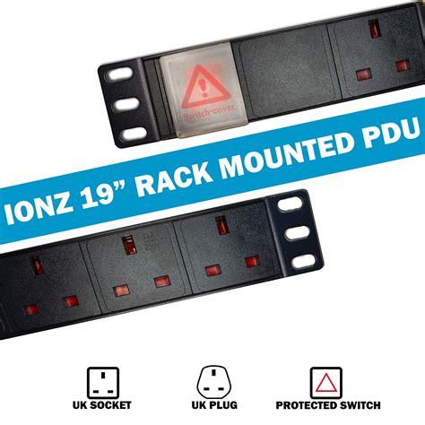 Ionz 6 Way Horizontal 13a Switched Pdu 19 Inch 1u Standardised Power