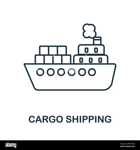 Cargo Shipping line icon. Monochrome simple Cargo Shipping outline icon for templates, web ...