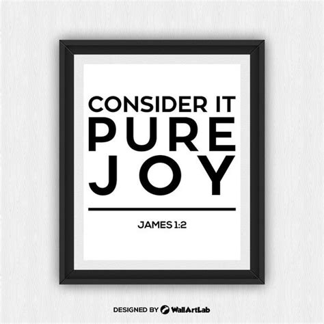 Items Similar To James 12 Print Consider It Pure Joy Wall Art Bible