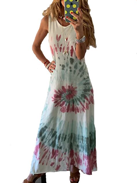 Boho Beach Floral Polka Dot Printed Maxi Dress For Women Casual Ladies Wrap Summer Paisley