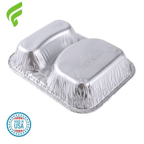 FOILCRAFTEDEATS 2 COMPARTMENT BURGER PAN DEEP 1000 Count Heavy Duty