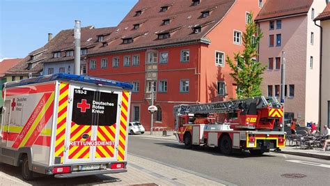 Hauptstraße in Rottweil gesperrt Feueralarm in Flüchtlingsheim