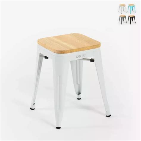 Tabouret Industriel En M Tal Avec Si Ge Bois Pour Bar Et Cuisine