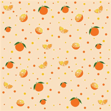 Orange and circle pattern seamless vector on orange background , fruit ...